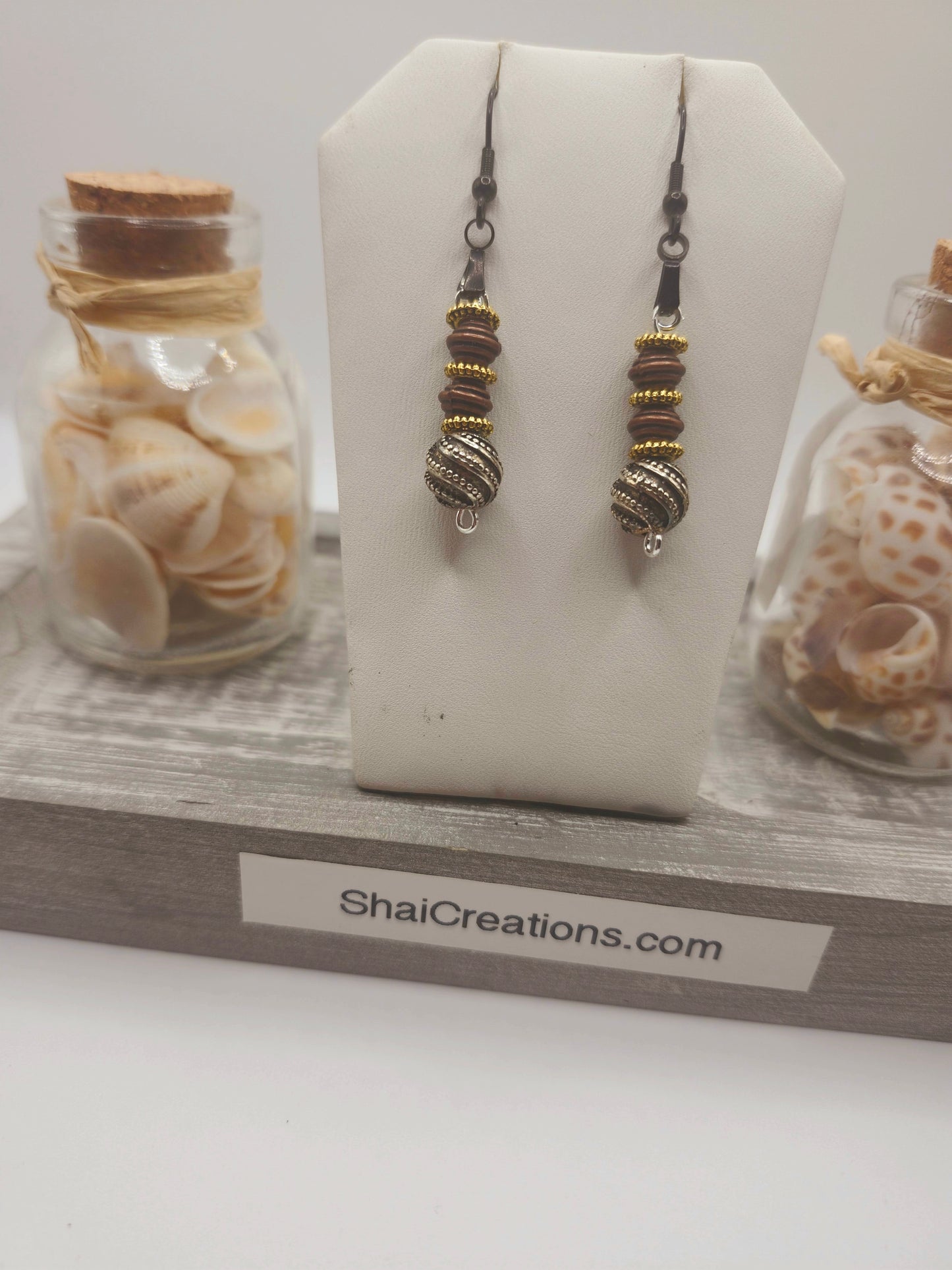 Handmade Beaded Dangle Earrings