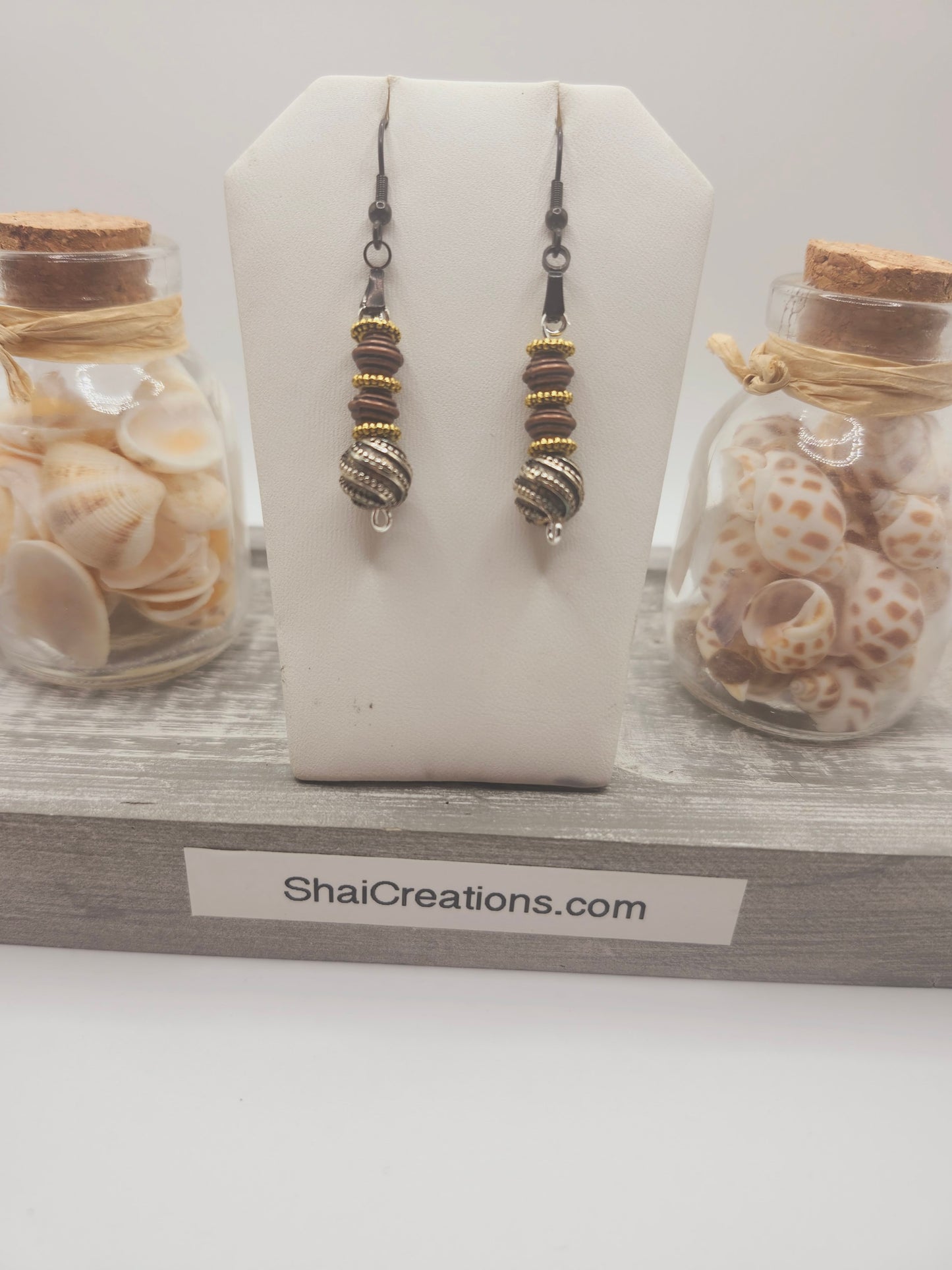 Handmade Beaded Dangle Earrings