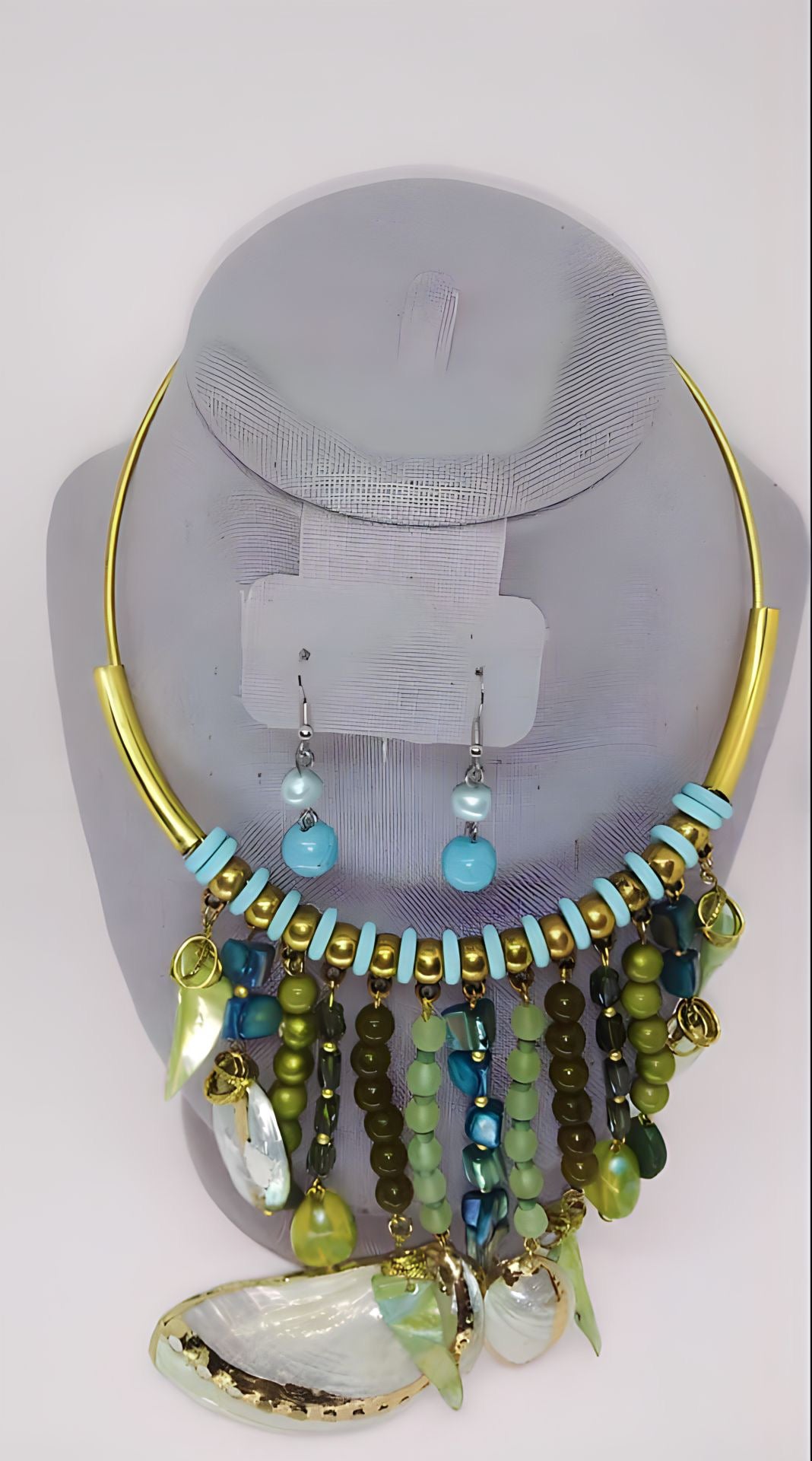 Custom Beaded Necklace with Matching Earrings