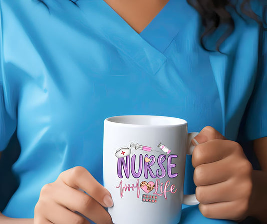 Design: “Nurse ♥️ for life” coffee cup