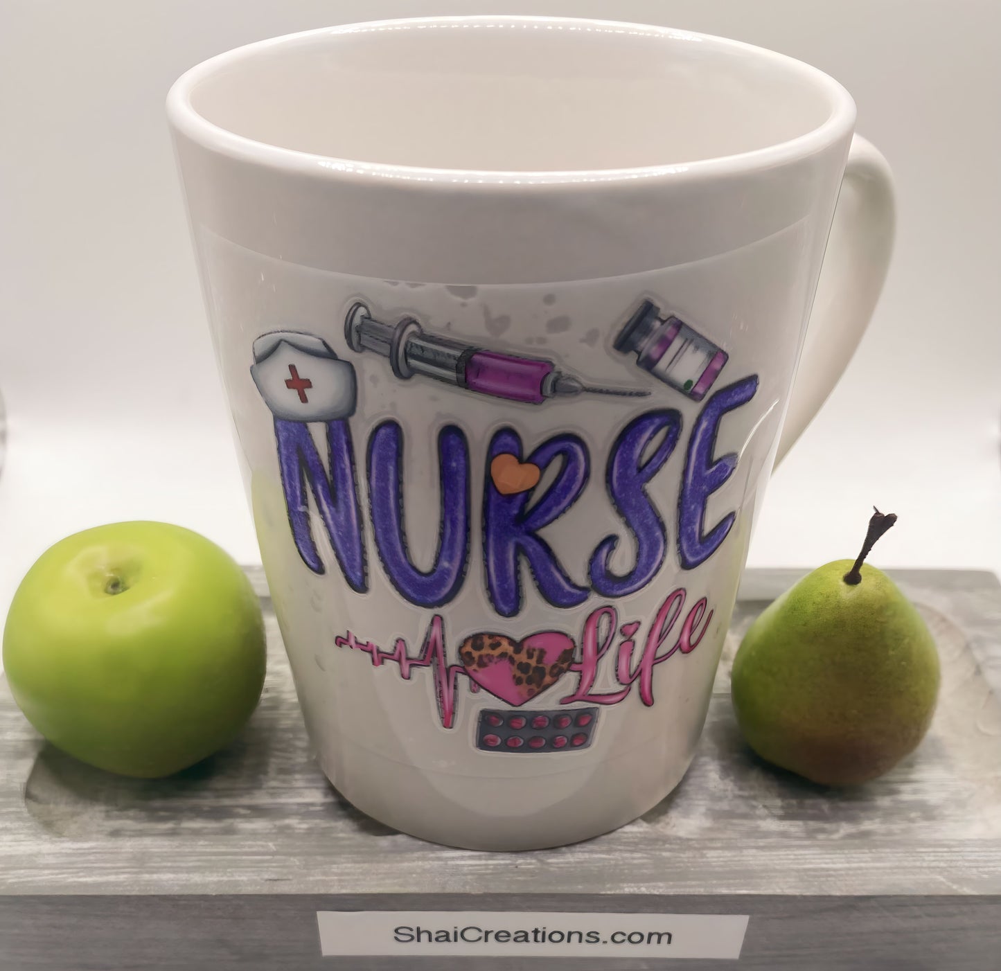 Design: “Nurse ♥️ for life” coffee cup