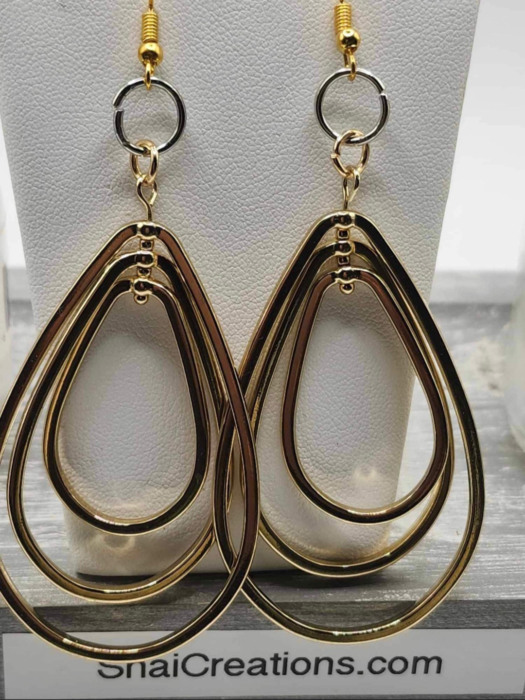 Custom Gold Tone Wire Earrings